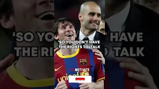 Pep Guardiola - “Only Messi is Never BENCHED” ❌⚽️ #messi #football #shorts