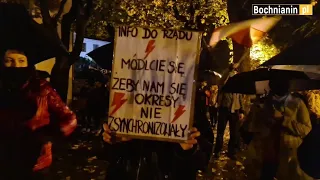 Strajk Kobiet w Bochni - spacer ulicami miasta (piątek 30.10.2020).