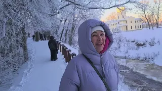 Зимняя сказка в  Эстонии. Водопады мызы Keila-joa.