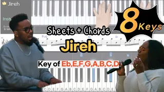 Jireh -Elevation Worship | Key of Eb, E, F, G, A, B, C, DㅣPiano coverㅣWorship Piano Tutorials