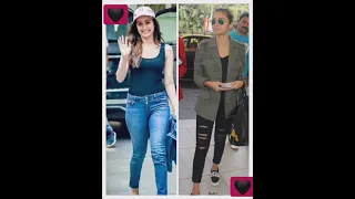 Shraddha Kapoor vs Alia Bhatt ❤️✨ jeans Top looks ❤️ beautiful ✨✨✨