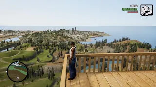 GTA SA Definitive Edition Mt. Chiliad View and Jumping From It