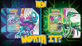 Opening *NEW* Pokemon Paradox Clash Tins - Iron Leaves & Walking Wake