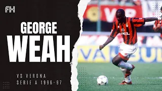 George Weah ● Goal and Skills ● AC Milan 4-1 Verona ● Serie A 1996-97