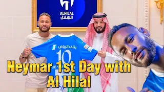 Neymar first day with Al Hilal