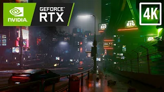 CYBERPUNK 2077 - FREE ROAM Walking In The Rain - PC 4K RTX, MAX Settings