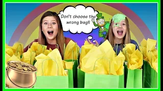 St Patty’s Day Mystery Slime Challenge | Don't Choose the Wrong Bag | Taylor & Vanessa