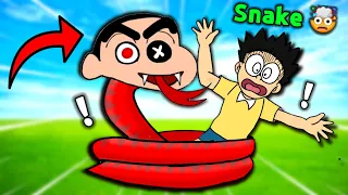 Shinchan Became Giant Snake 😱