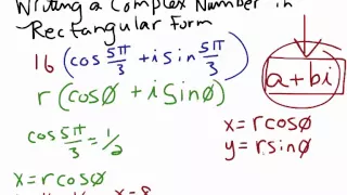 Coverting a Complex Number in Polar Form to Rectangular Form