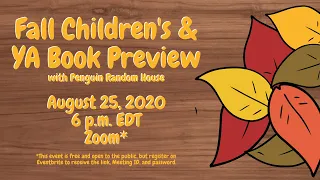 2020 Children's and YA Fall Book Preview with Penguin Random House