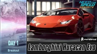 Need For Speed No Limits: Lamborghini Huracan Evo | Winter Breakout (Day 1 - Breakout)