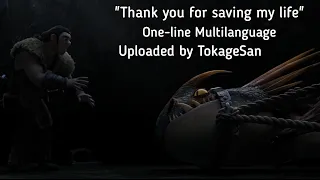 How to Train Your Dragon 2 - Thank you for saving my life (One-line Multilanguage)