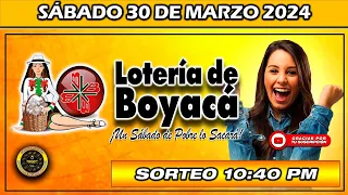 Resultado de LA LOTERIA DE BOYACA del SÁBADO 30 de marzo 2024 #loteria #loteríadeboyacá