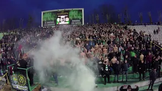 GoPro Pyro Ultras Karpaty Lviv in derby against fc "Lviv"