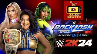 WWE Women’s Champion Bayley vs. Naomi vs. Tiffany Stratton (Triple Threat Match) (WWE 2K24)