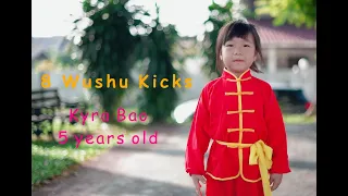 8 Basic Wushu Kicks (8种武术基本踢腿) demo by Kyra Bao [Kung Fu / Wushu Changquan]