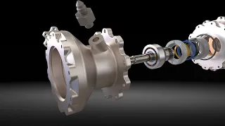 Assembly Animation of Launch Canada's Electric Fuel Pump of a Rocket Engine