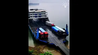 Huge Trucks loading onto a RoRo Ship! 🚛🚢