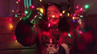 ASMR ~🎄Christmas Lights and Ugly Christmas Sweater Scratching