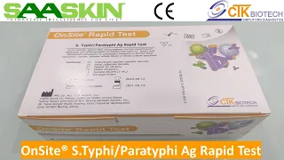 OnSite S.Typhi/Paratyphi Ag Rapid Test Kit | UNBOXING | CTK Biotech
