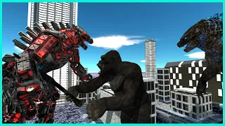 Mechagodzilla vs Godzilla and Kong - Animal Revolt Battle Simulator [ARBS]