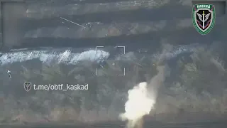 Поражение МТЛБ с ЗУ-23-2 ВСУ под угледаром/Strikes at the ukrainian MTLB with ZU-23-2 near Ugledar
