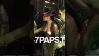 Rihanna all dressed up as a Ninja Turtle with her friends Halloween Ready #rihanna #tbt #asaprocky