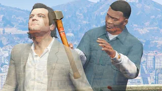 GTA V PC Franklins's Ghost Kills Michael's Ghost (Editor Rockstar Movie Cinematic Short Film)