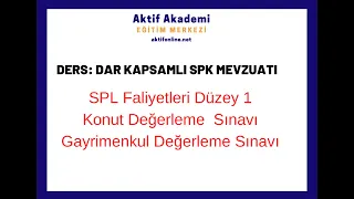 DAR Kapsamlı SPK Ders 1 (Sermaye Piyasası Kanunu)