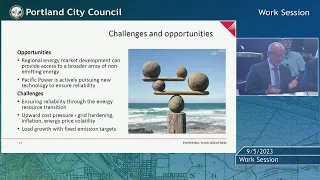 Portland City Council Work Session - Electric Grid Readiness 9/5/23