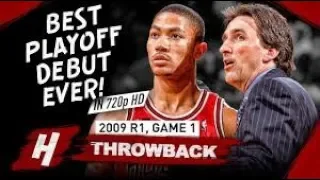 Rookie Derrick Rose Full Playoff Debut Highlights vs Celtics R1G1 - 36 Pts, 11 Ast, 2009 Playoffs!