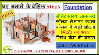 घर कैसे बनायें I फाउंडेशन I Step by Step पूरी जानकारी I House Construction I Construction Procedure