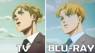 NEW ARMIN ANIMATION in Attack on Titan Final Chapters Special 2 TV vs BLU-RAY