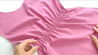 Sewing tips and tricks | How to sew Elastic Waist For Dress Easily | Sewing Techniques