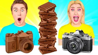 Челлендж. Шоколадная еда vs. Настоящая еда #2 | Смешные розыгрыши от Ideas 4 Fun Challenge