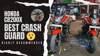 Installation of crash guard in HONDA CB200X 🔥#cb200x #honda #hondacb200x #youtube #installation