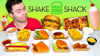 Trying Shake Shack's ENTIRE MENU! Fast Food REVIEW