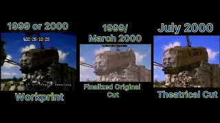 Thomas and the Magic Railroad P.T. Boomer and Diesel 10 Chase Scene Comparisons (Lost Media)