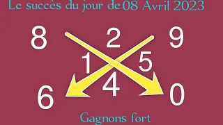 LA CROIX DU JOUR DU 08 AVRIL 2023 ET LE CALCUL DES PIONS FORT POUR GAGNER AU LOTO, (NY ,Florida)