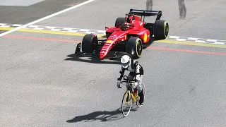 Ferrari F1 2022 vs Bicycle Monster - EPIC BATTLE in Monza