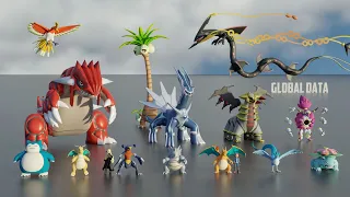 Pokemon Size Comparison 3D (60 fps)
