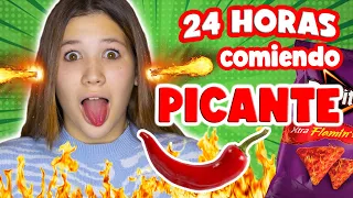 24 HOURS EATING SPICY 😱 CHALLENGE 1 Day Eating by FLAVORS Daniela Golubeva 🔥 Eating Spicy Food