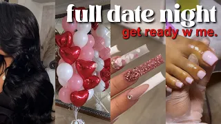 FULL DATE NIGHT GRWM FOR A SPECIAL DAY 💋| Quickweave, nails, toes etc
