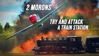 2 Morons Try And Attack A Train Station | Digital Combat Simulation | DCS |