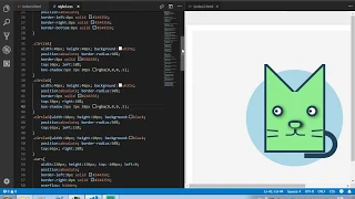 Draw simple cat logo in 60 sec. HTML/CSS | qzcat