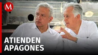 Manuel Bartlett se reúne con AMLO en Palacio Nacional tras apagones registrados en el país