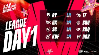 RY vs TF | NK vs BRU | SC vs RRQ | KDF vs NGX - WCAO 2022 | LEAGUE STAGE -  DAY 1 WEEK 1