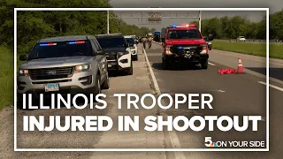 Suspect killed, Illinois state trooper injured in I-64 shootout