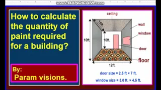 How to calculate the quantity of paint required for building?/Calculating the paint for a room