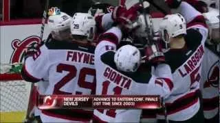 Last 2 minutes of game, handshakes. NJ Devils vs Philadelphia Flyers Game 5 5/8/12 NHL Hockey